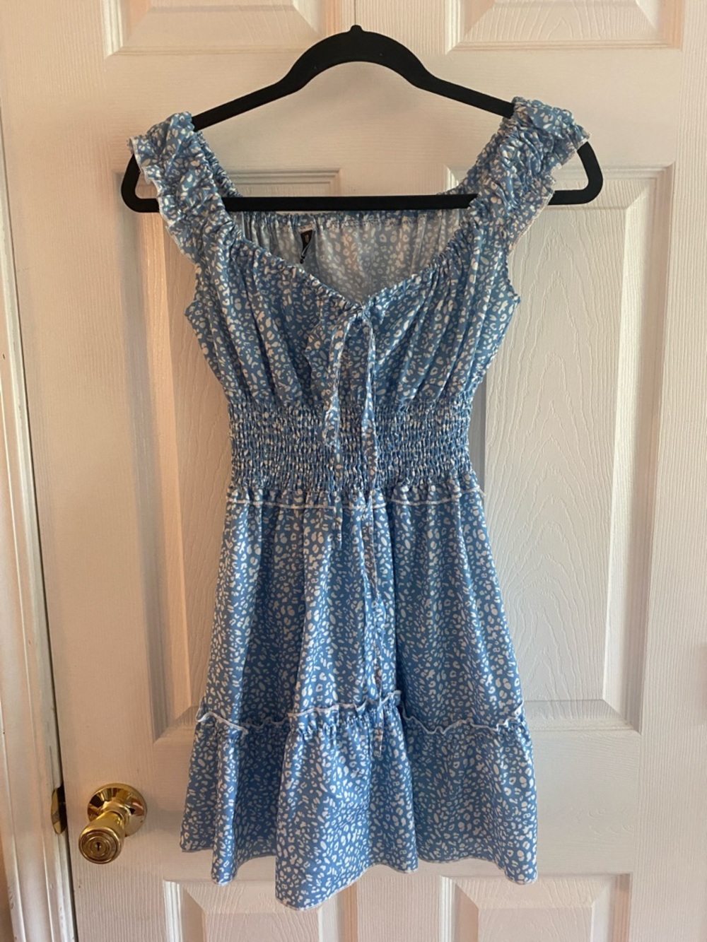 Zaful Light Blue Floral Mini Dress